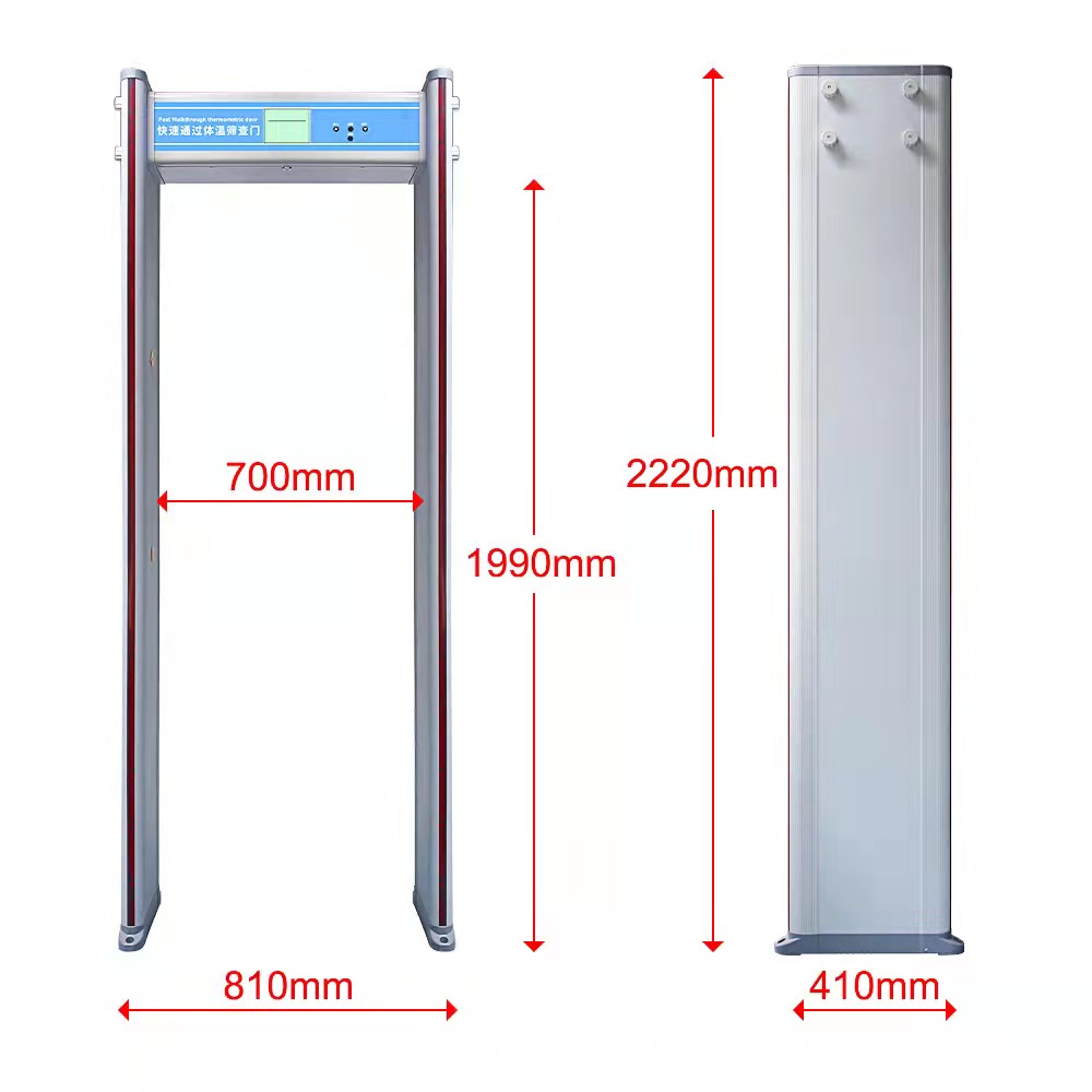 Lirujia Exam Room Temperature Screening Metal Detection Door Dual Probe Thermometer Exam Mobile Phone Detection Door