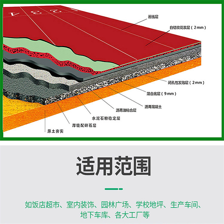 Ming Yu Han Qin EPDM Elastic Plastic Ground Kindergarten Playground Rainbow Runway Anti slip and Wear Resistant Indoor and Outdoor