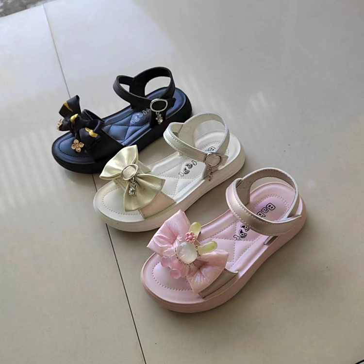 女童库存夏季儿童公主凉鞋学生软底小女孩中童魔术贴超轻潮鞋