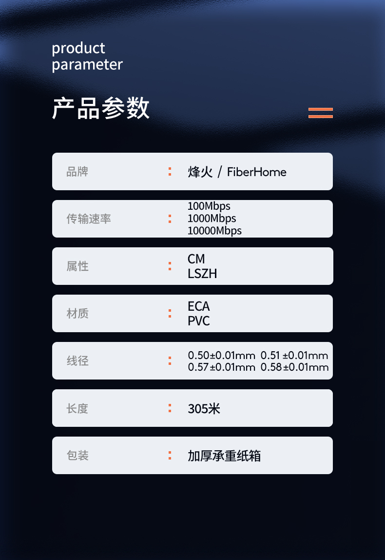 FiberHome, the general distributor of FiberHome, is a high-speed, Category 5, and Category 6 network unshielded gigabit network cable box