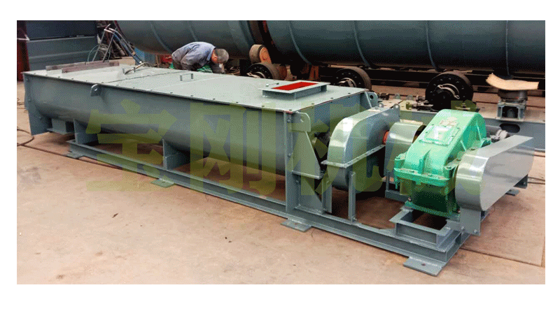 Horizontal dust humidification dual shaft mixer Industrial fly ash dry and wet multifunctional mixer