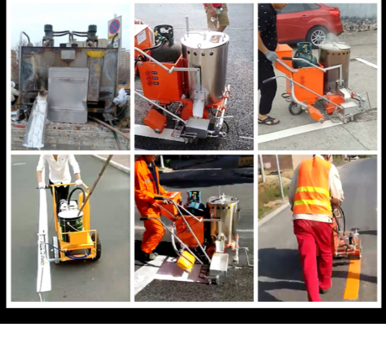 Yihua Hand Pushed Road Hot Melt Marking Machine Airport Parking Lot Marking Spraying Machine YH-R25