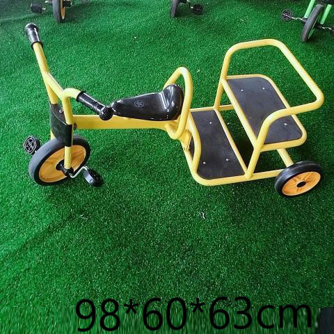 Tongyuan Kindergarten Tricycle Double Bicycle Children's Preschool Education Children's Bicycle with Bucket Can Take People Outdoor Small Iron Car