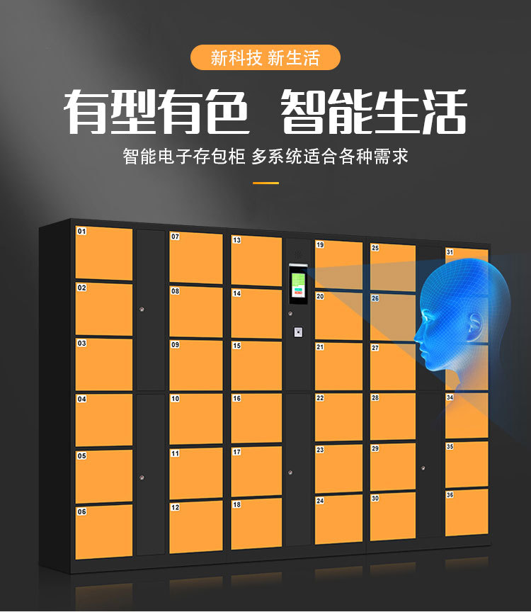 Hengtuan Smart Phone Cabinet Swipe Card Fingerprint Face Recognition WeChat Storage Cabinet Employee Swipe Face Phone Storage Cabinet