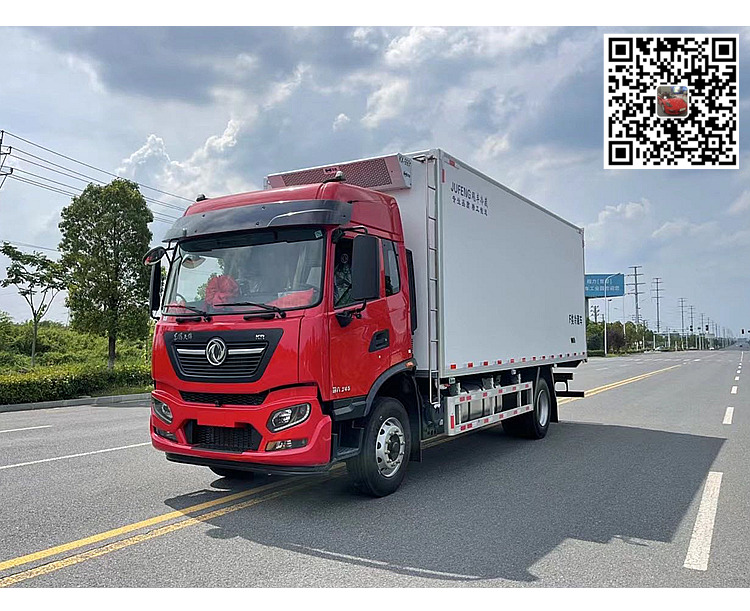 6.8 meter refrigerated truck Dongfeng Tianjin KR high top double sleeper 260 horsepower DFH5180XLCEX7 cold chain transport vehicle