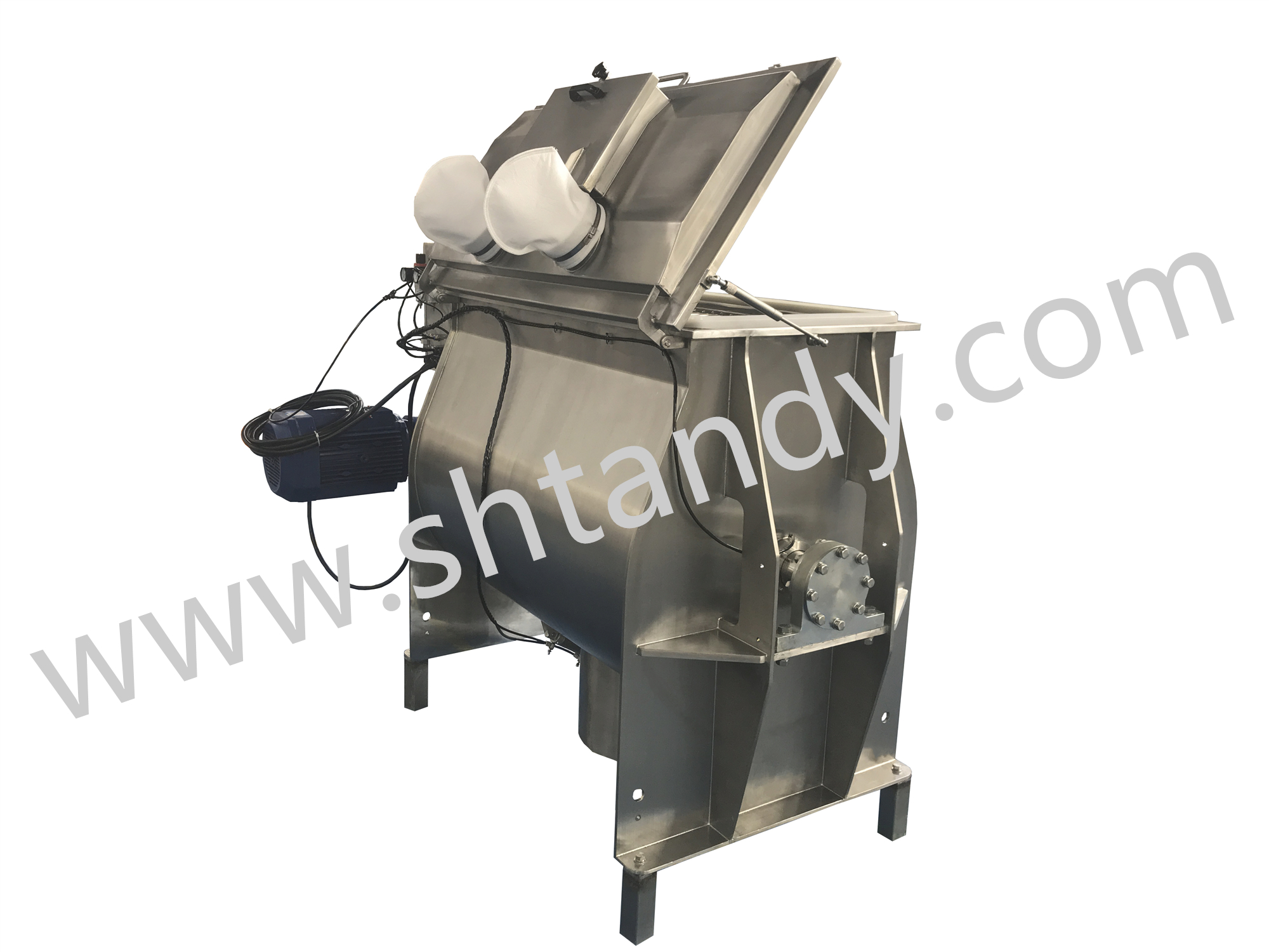 Solid beverage dry mixer, single shaft paddle mixer, raw material powder coated particle nut mixer