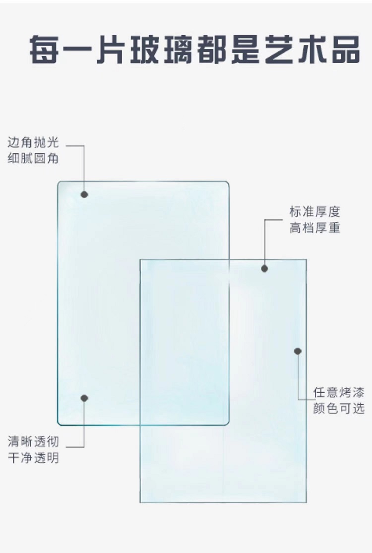 Tempered glass customized tea table tabletop, dining table glass tabletop, customized circular and rectangular shaped