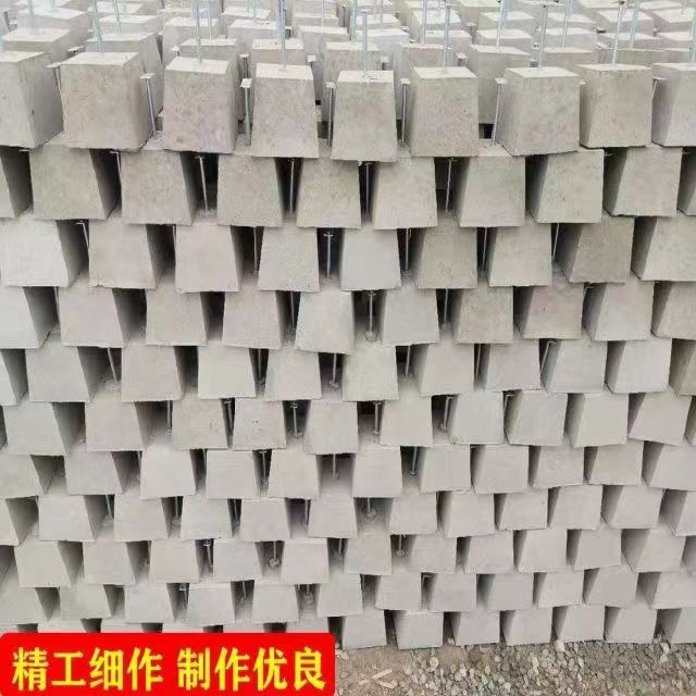 Lightning protection block support, concrete foundation pier, roof power generation counterweight block, roof galvanized pillar, lightning protection pier