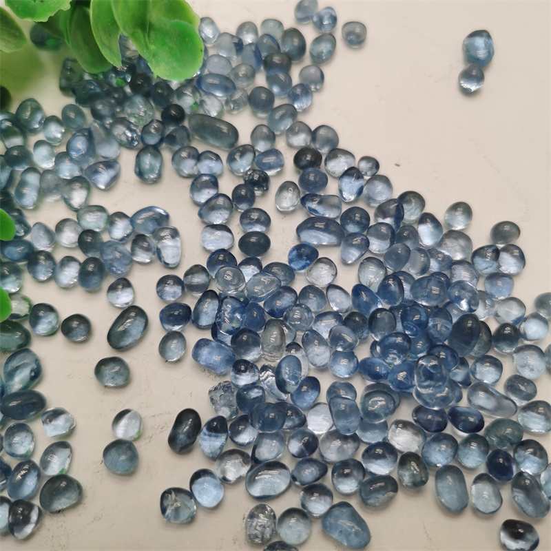 Supply of Terrazzo glass beads Wholesale of sandblasting decorative colored glass blocks