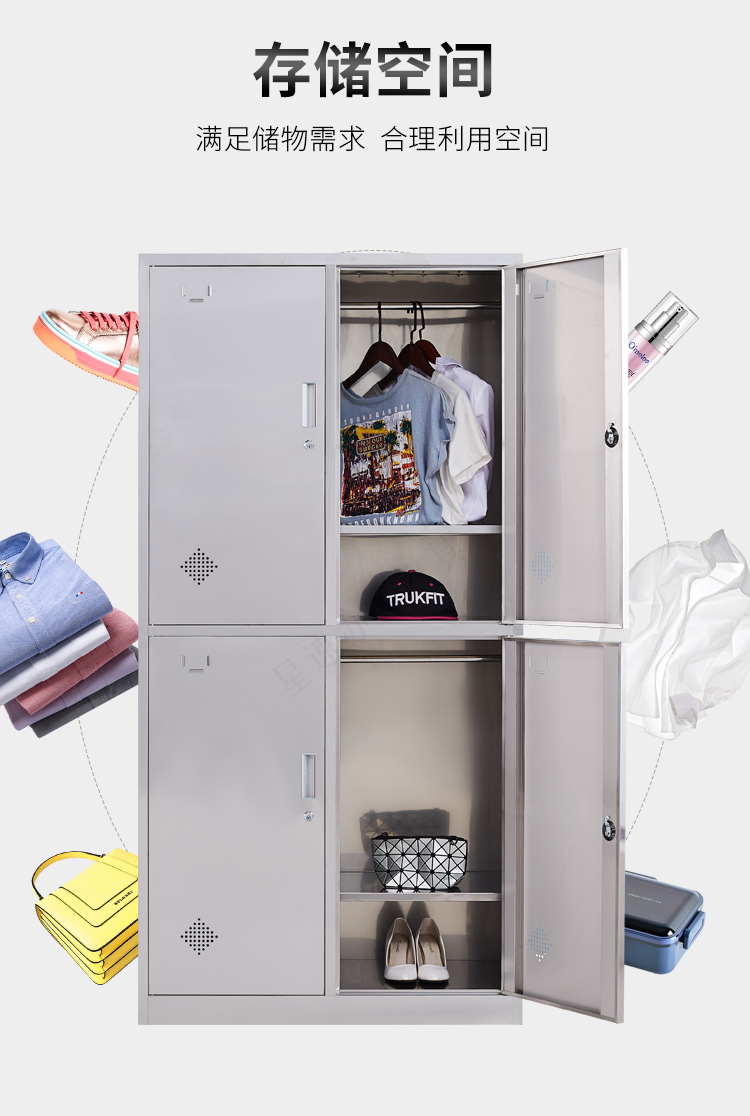 School bathroom, gym, 6-door shoe cabinet, bowl cabinet, 304 stainless steel locker, employee storage cabinet