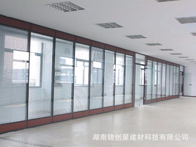 Office glass partition wall, double glass louver partition, hotel office glass partition, fireproof partition