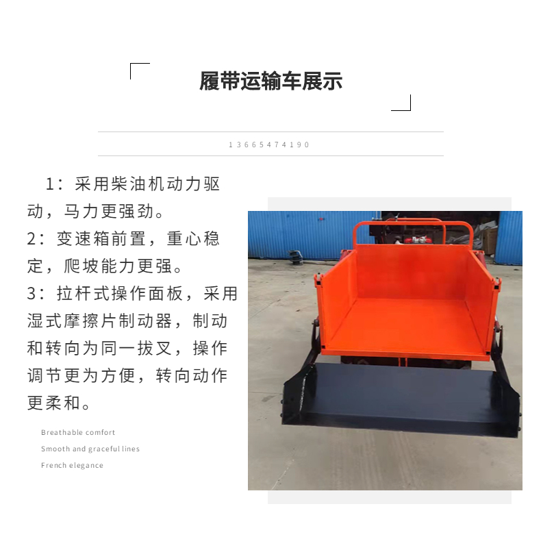 Crawler transport vehicle manufacturer Orchard Mountain Walking Crawler Vehicle with complete customized specifications