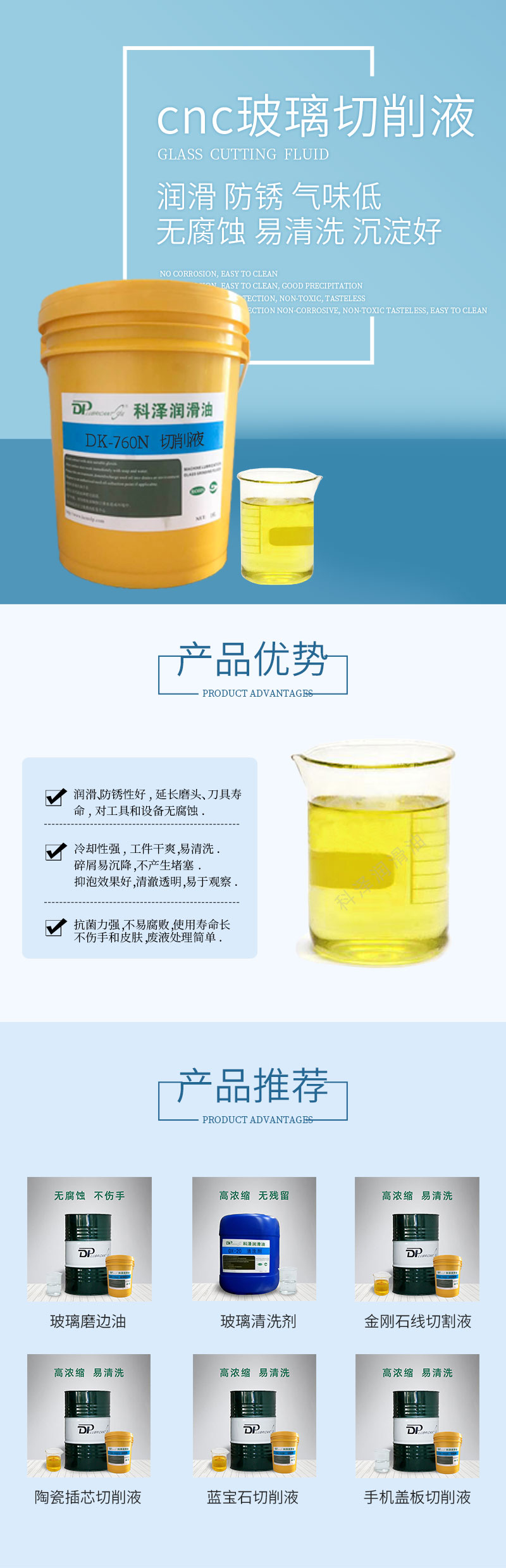 Supply strong lubricity and rust proof organic glass Cutting fluid optical synthetic cutting lubricant