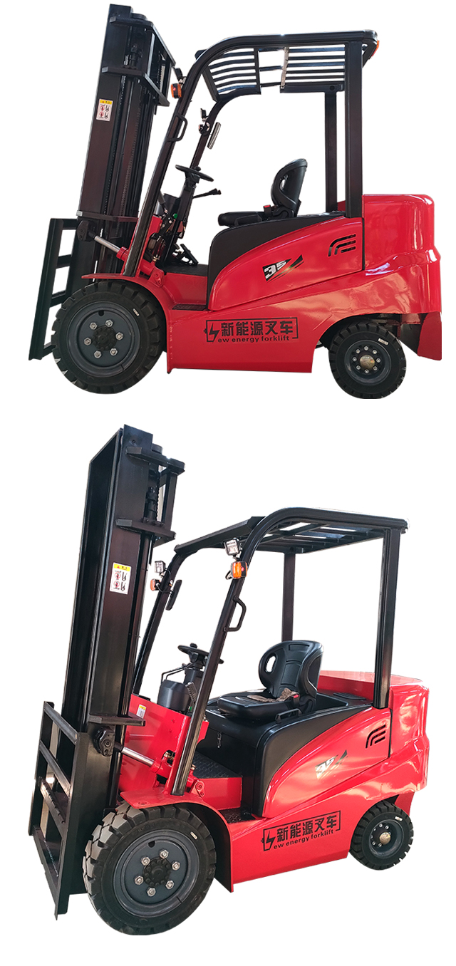 Electric forklift 1 ton four wheel drive new energy 2 tons 3 tons stacking truck 1.5 tons handling truck 5 tons heavy duty