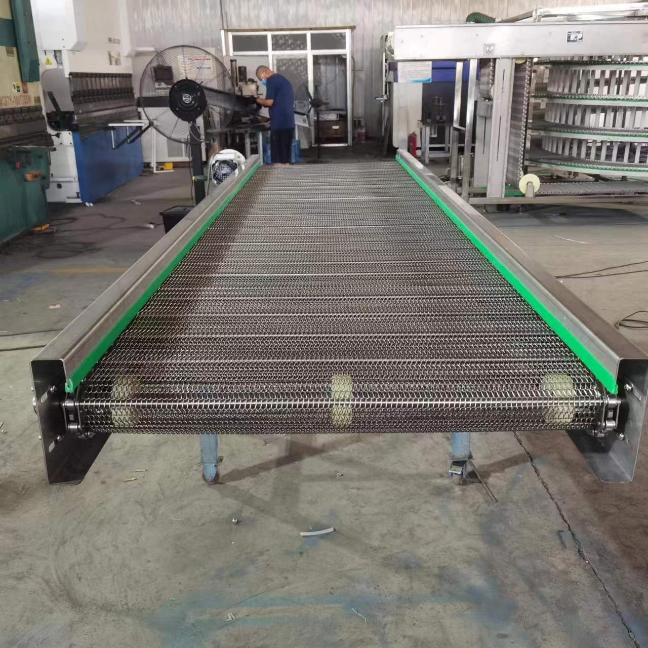 Chuangming Food Air Drying and Quick Freezing Line Stainless Steel Mesh Belt Conveyor Cake Drying Machine Express Sorting Production Line