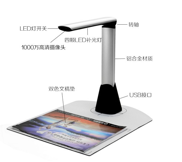 Lei Xian's New Foreign Trade High Speed Camera Document Camera 10 Million Pixel File High Speed Scanner