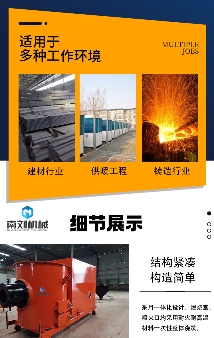 Nanliu Machinery Boiler Renovation Burner 2.4 million kcal Semi gasification Automatic Biomass Particle Burner