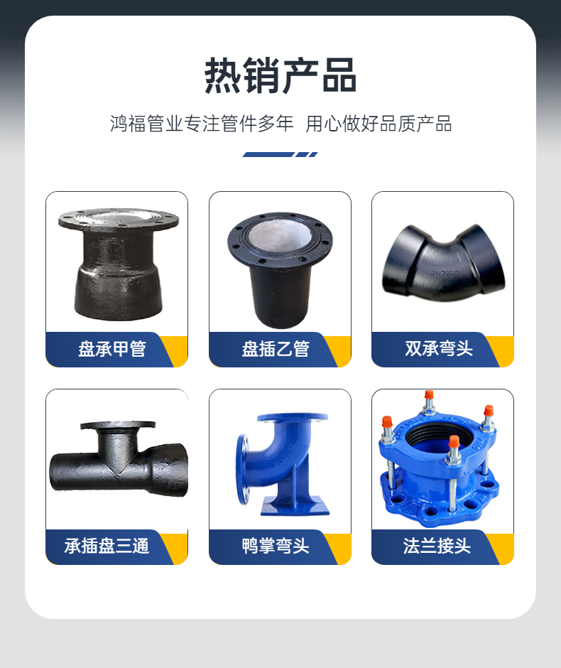 Wide range flange adapter, export type flexible compensator, water transmission cast iron pipeline flange compensation adapter