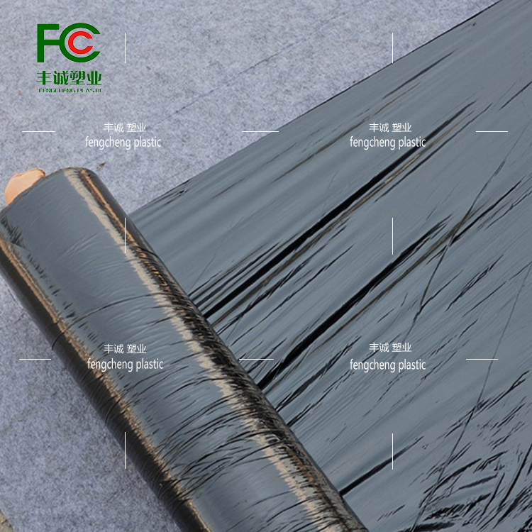 Agricultural perforated plastic film for weeding, insulation and moisturizing, black silver black and white perforated film