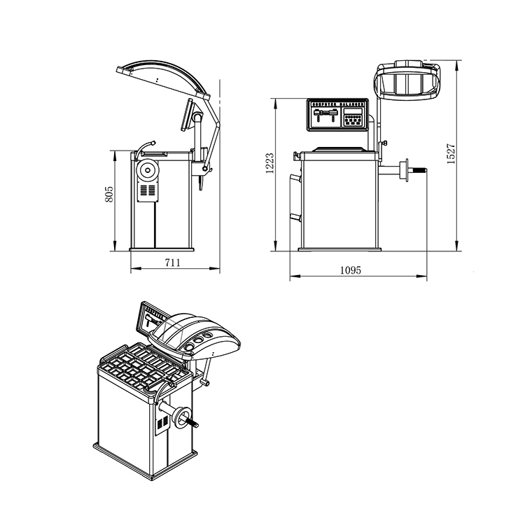 Ruituo Tire balance machine WB-90A balance adjustment equipment and instrument for small and medium-sized vehicles