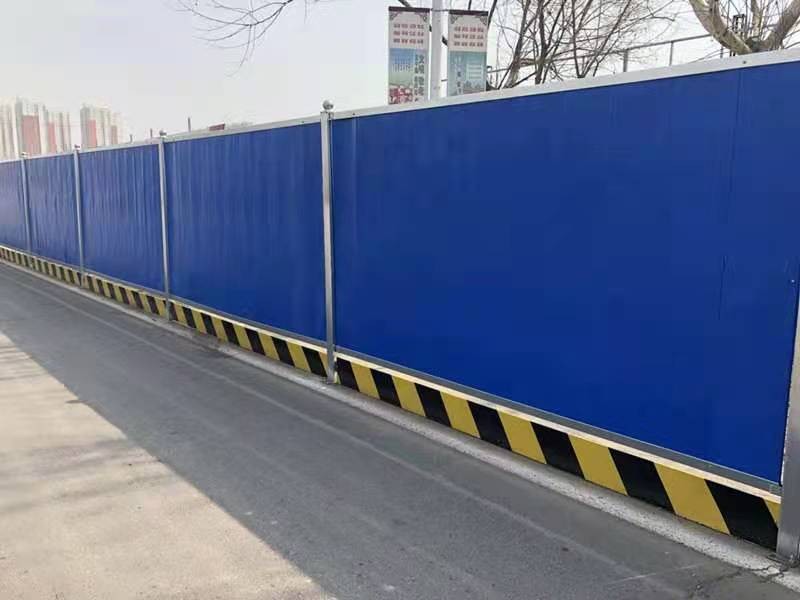 Construction site color steel plate enclosure foam sandwich panel municipal engineering temporary movable iron sheet guardrail manufacturer