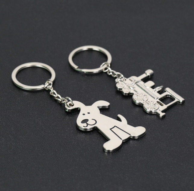 Metal key chain customized diy metal pendant Keychain corporate mascot logo jewelry