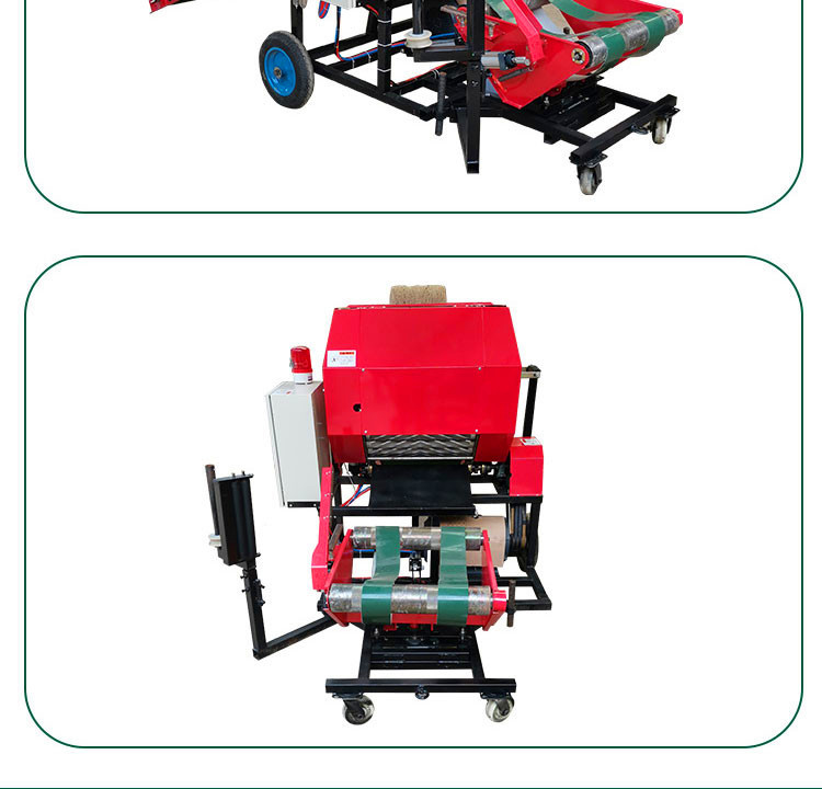 Grass straw crushing and packaging machine for convenient transportation and bundling integrated machine for cattle silage and round bundling