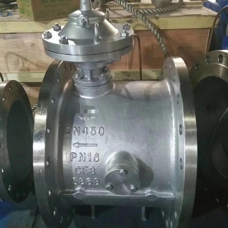 KRIFF stainless steel pipe force valve diaphragm piston type model BFG7M43H flange connection