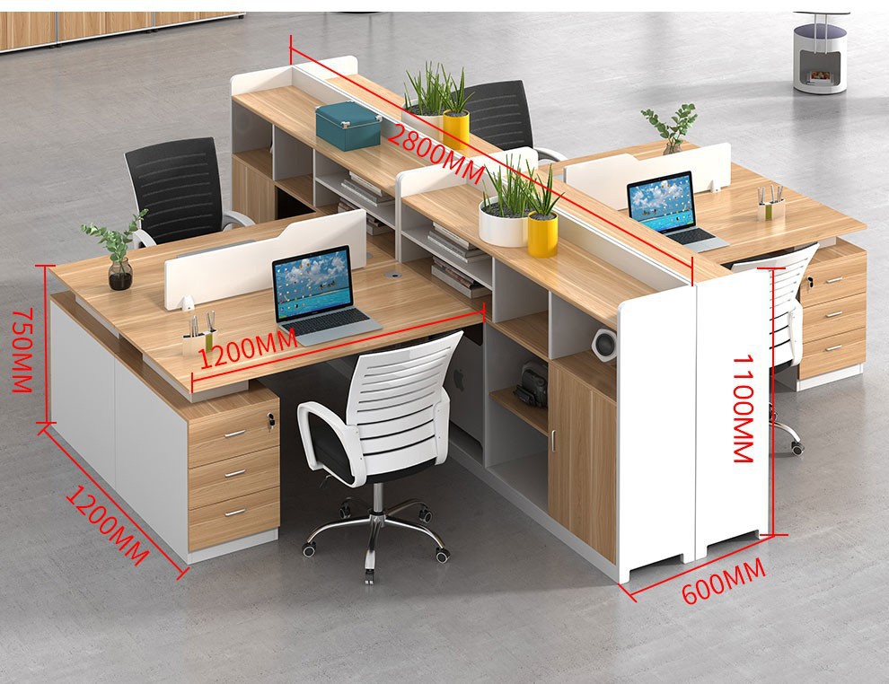 Customized office furniture, modern minimalist card seat partition, computer office desk, staff desk and chair combination