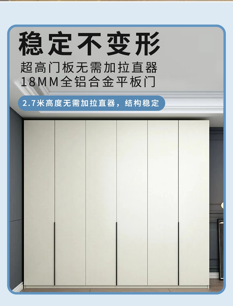 Customized aluminum alloy door panel, 18cm honeycomb panel, PUR edge sealing cabinet door, all aluminum PET excimer wardrobe door, cabinet door