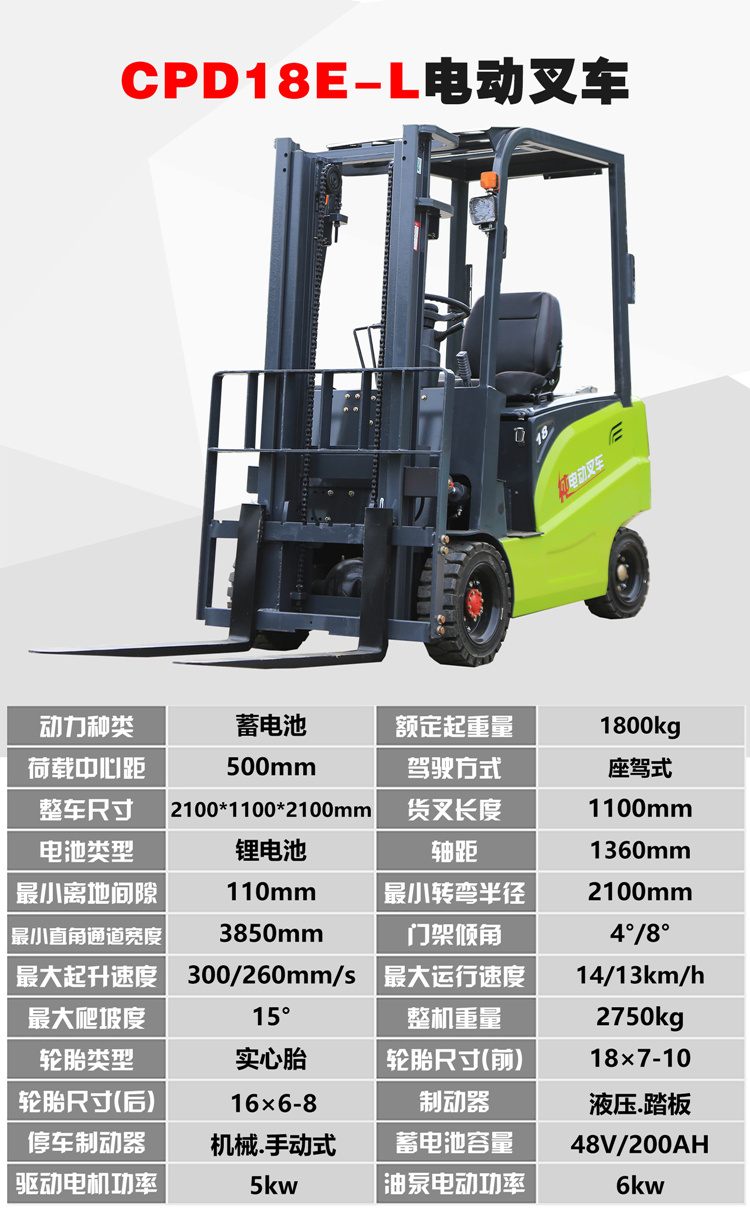 All Electric Forklift 25 Mechanical Chemical Plant Loading and Unloading Ground Cattle Cargo Handling Electric Forklift