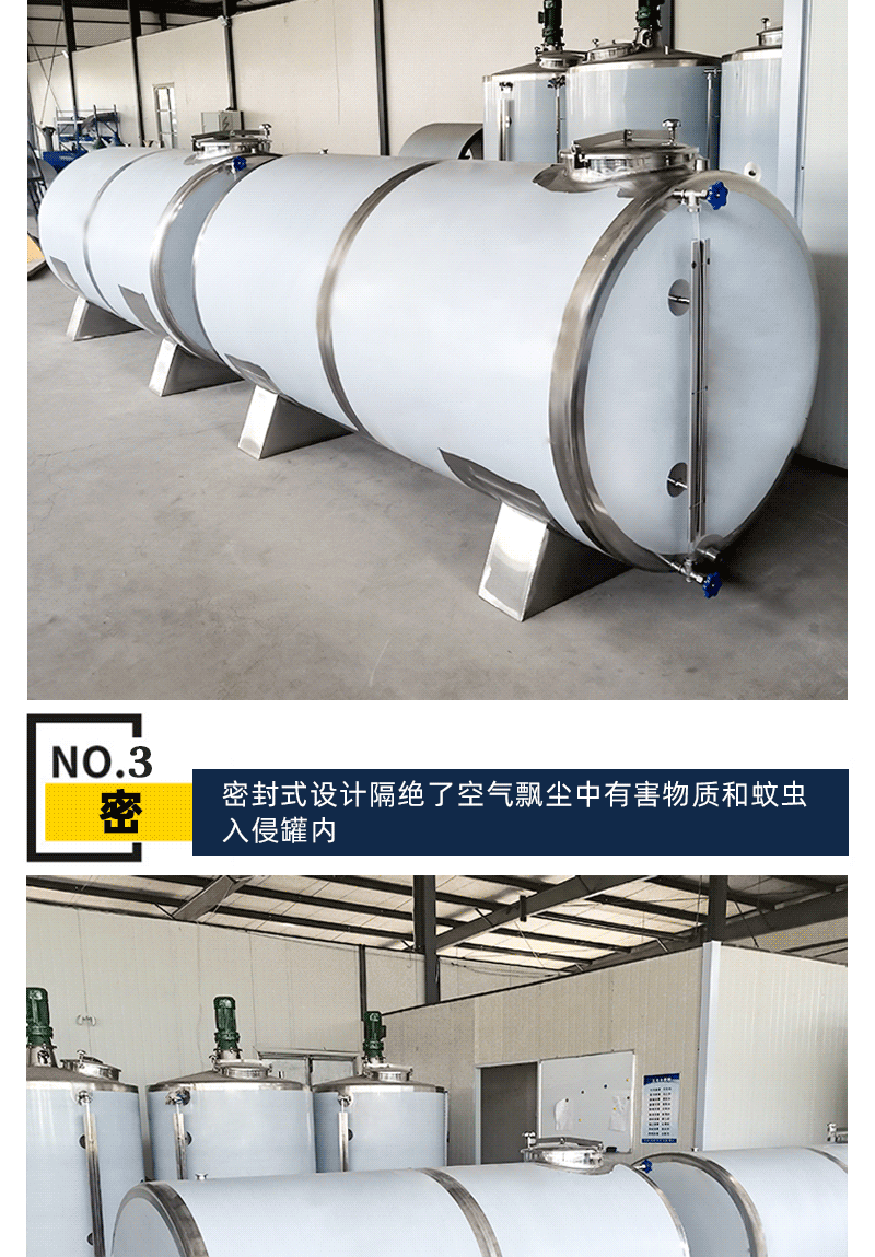 Juhui Horizontal Stainless Steel Storage Tank Methanol Ethanol Storage Tank Disinfection Water Storage Tank Hydrogen Peroxide Storage Container