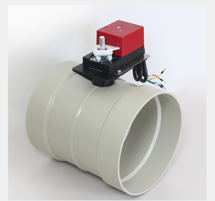 Wu Yue Environmental Protection PP Material Analog Quantity Electric Air Valve Pipe Air Volume Regulating Valve Any Angle Adjustment