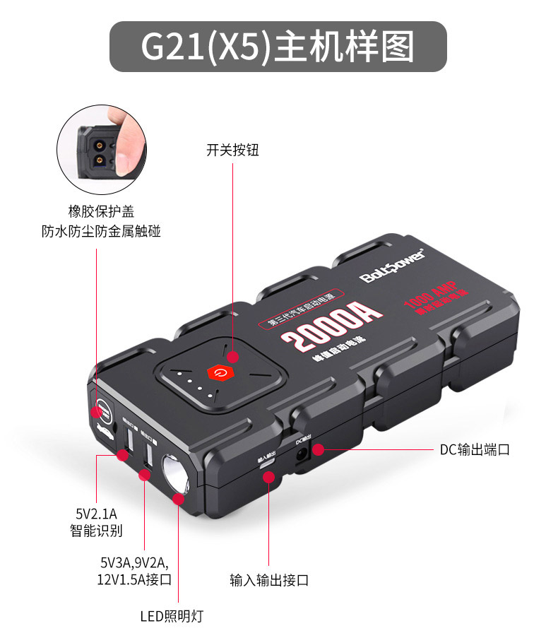 Electric General G21 New 800A Automotive Emergency Start Power Supply Portable Mobile Backup Power Supply Manufacturer