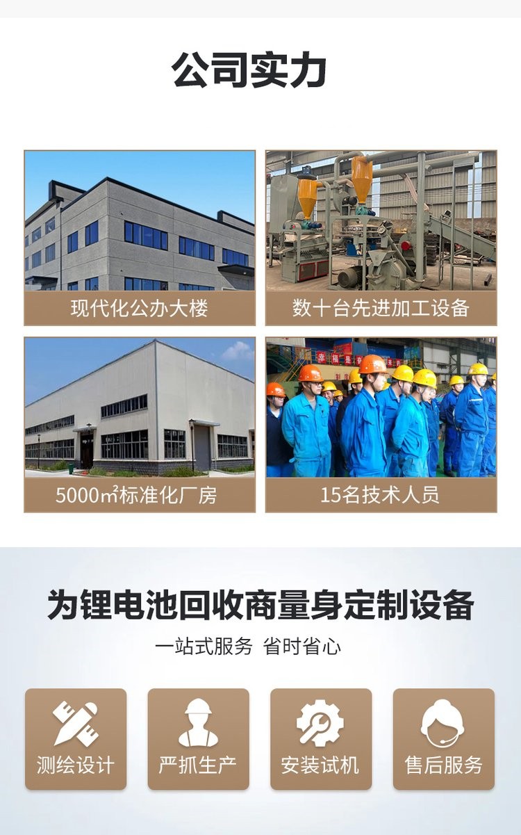 Hybrid lithium battery treatment equipment, waste battery crushing and recycling production line, positive and negative electrode separation equipment