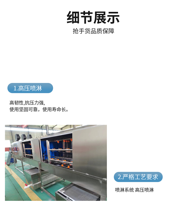 Fully automatic tunnel basket washing machine, spray vegetable basket washing machine, tray high-pressure degreasing washing machine