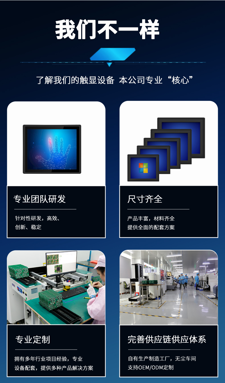 Fully enclosed industrial control all-in-one machine embedded resistance capacitance touch all-in-one machine Industrial PC Wang brothers bidding