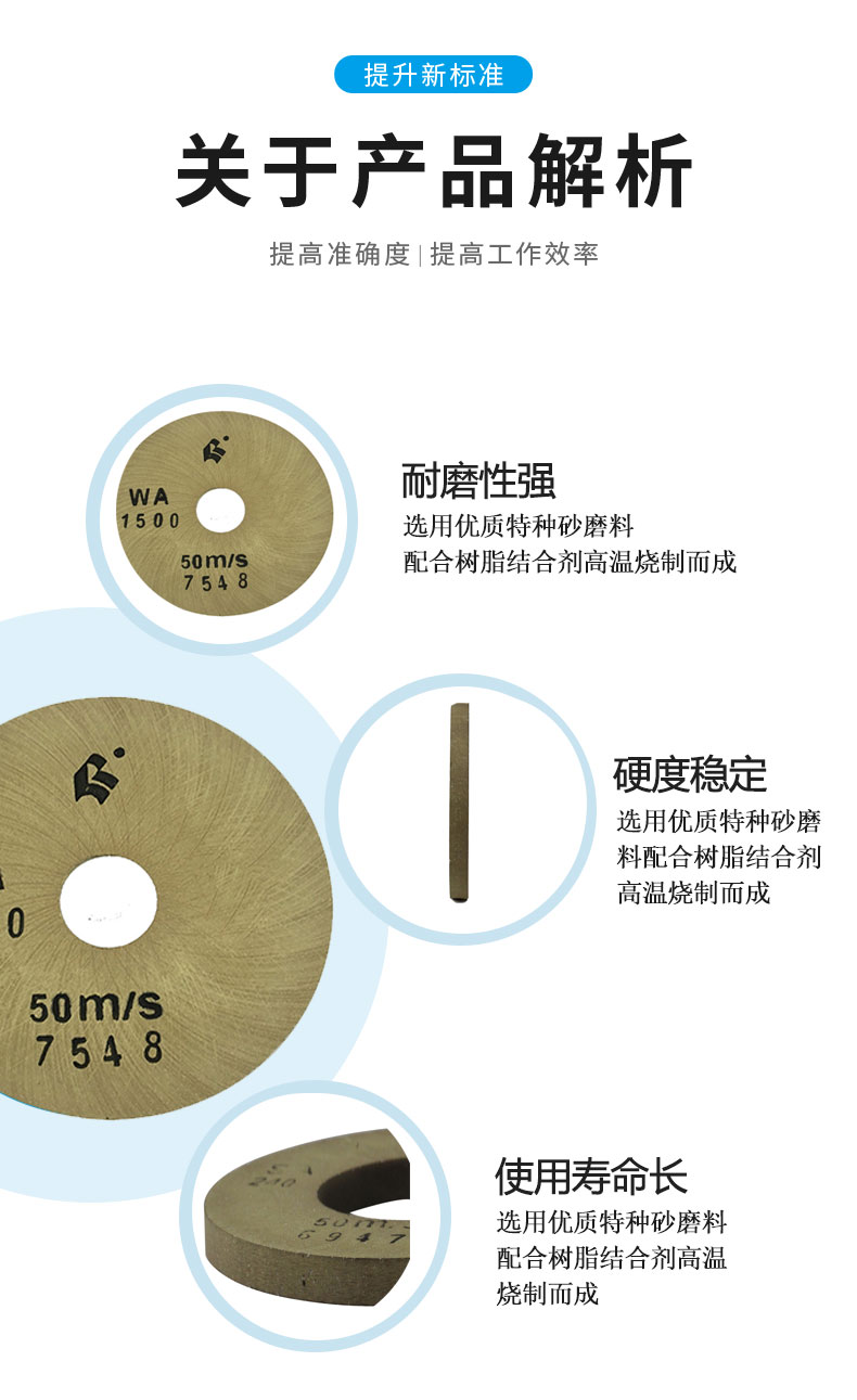 Grinding scalpel parallel grinding wheel 150-6-32- white corundum material can be used for polishing and customization