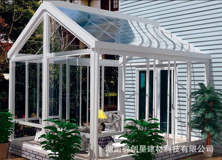 Changsha Sunshine House Villa Sunshine House Double Layer Tempered Glass Sunshine House Door Measurement Design and Installation