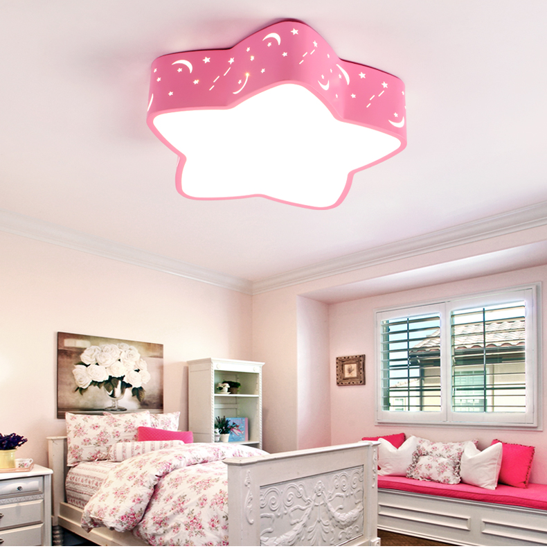 Kids' bedroom ceiling light, boys and girls' warm personality, clouds, stars, LED cartoon room light, intelligent master bedroom light