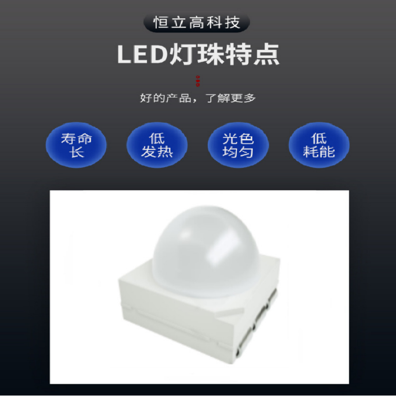 5050 convex head white light bulb 30 degree 6000-7000K 0.2W wafer chip ball head LED bulb