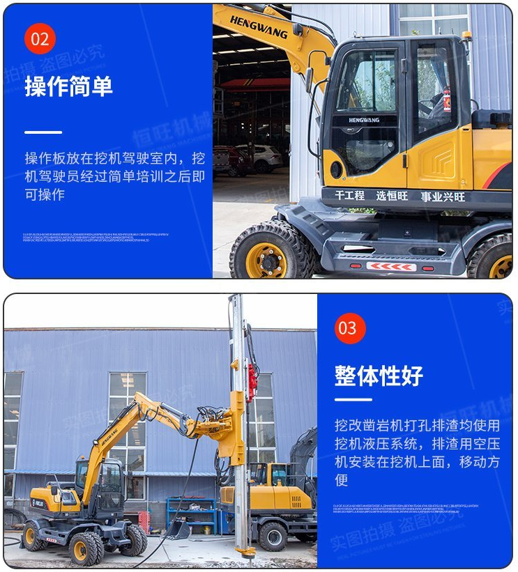 Low cost and quick customization of spiral drilling excavators, modification of spiral drilling down-hole drilling excavators, modification of rock drilling