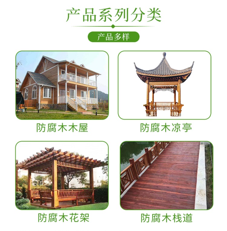 Fuding Wood Industry Zhangzi Pine Anticorrosive Wood Flooring Scenic Area River Carbonized Wood Plank Road Design and Construction, Compression Resistance and Wear Resistance