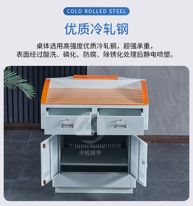 Zhongyue Bohua A40 Campus Furniture Wooden Desktop Lecture Table Staircase Classroom Lecture Table School Teacher Lecture Table