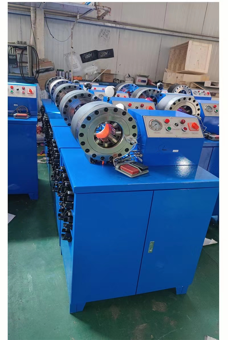 Hydraulic pipe pressure head machine Hydraulic oil pipe buckle press Building steel pipe pressure pipe machine Scaffold necking machine 2 inches