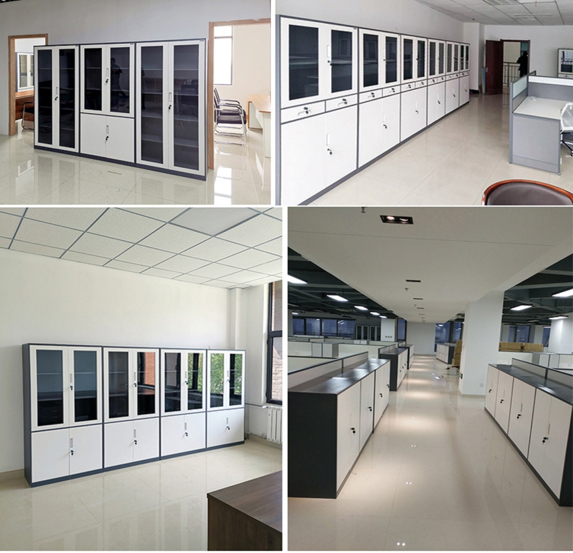 Kefeiya Steel File Cabinet Glass Data Storage Cabinet Iron Sheet Financial Voucher Cabinet