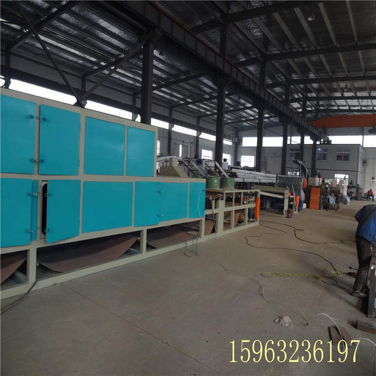 Dual color water conveying carpet equipment, Trent Machinery, Polyme hydrophobic carpet assembly line