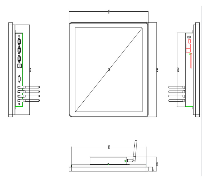 17 inch Android all-in-one machine is widely used in food cabinets, electric cabinets, vending machines, capacitive touch all-in-one machines