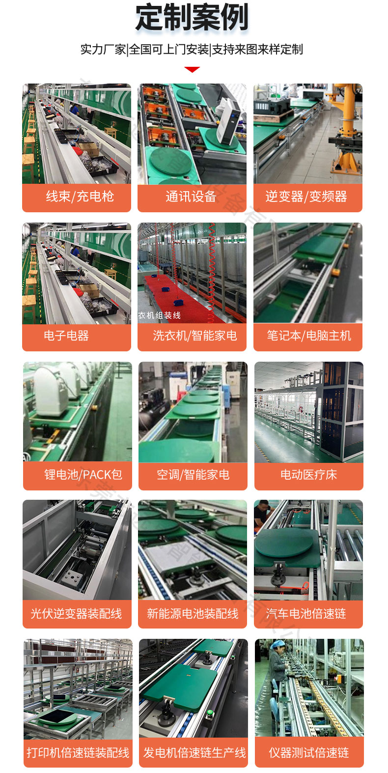 Double speed chain home appliance display assembly production final assembly line display screen automatic chemical assembly backflow