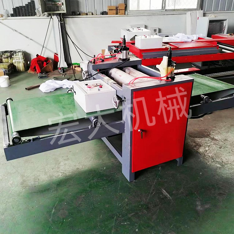 Fireproof board gluing machine Single sided corrugated paper calcium silicate board gluing machine Hongda supporting cold press production and supply